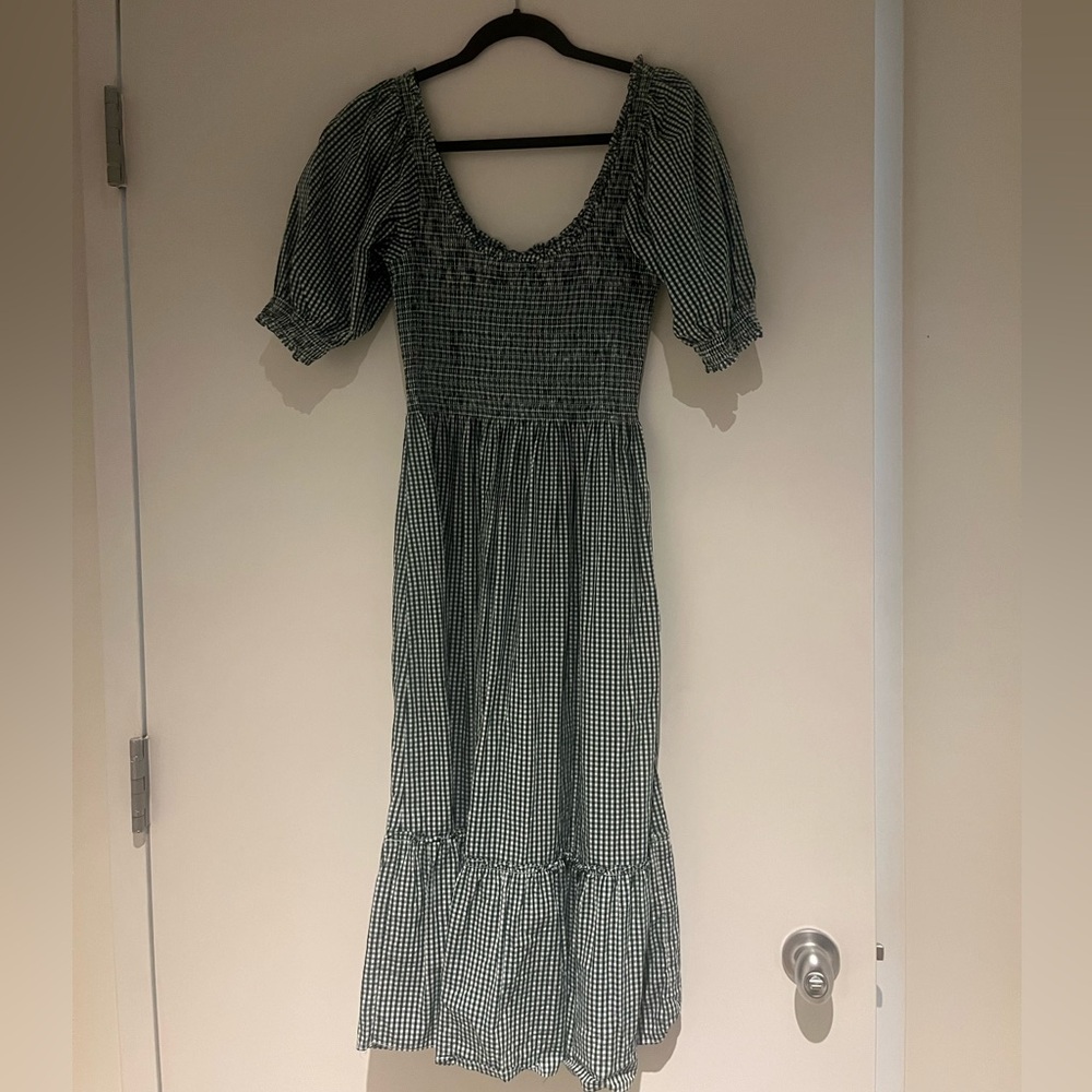 Hill House Home Green Gingham Louisa Dress